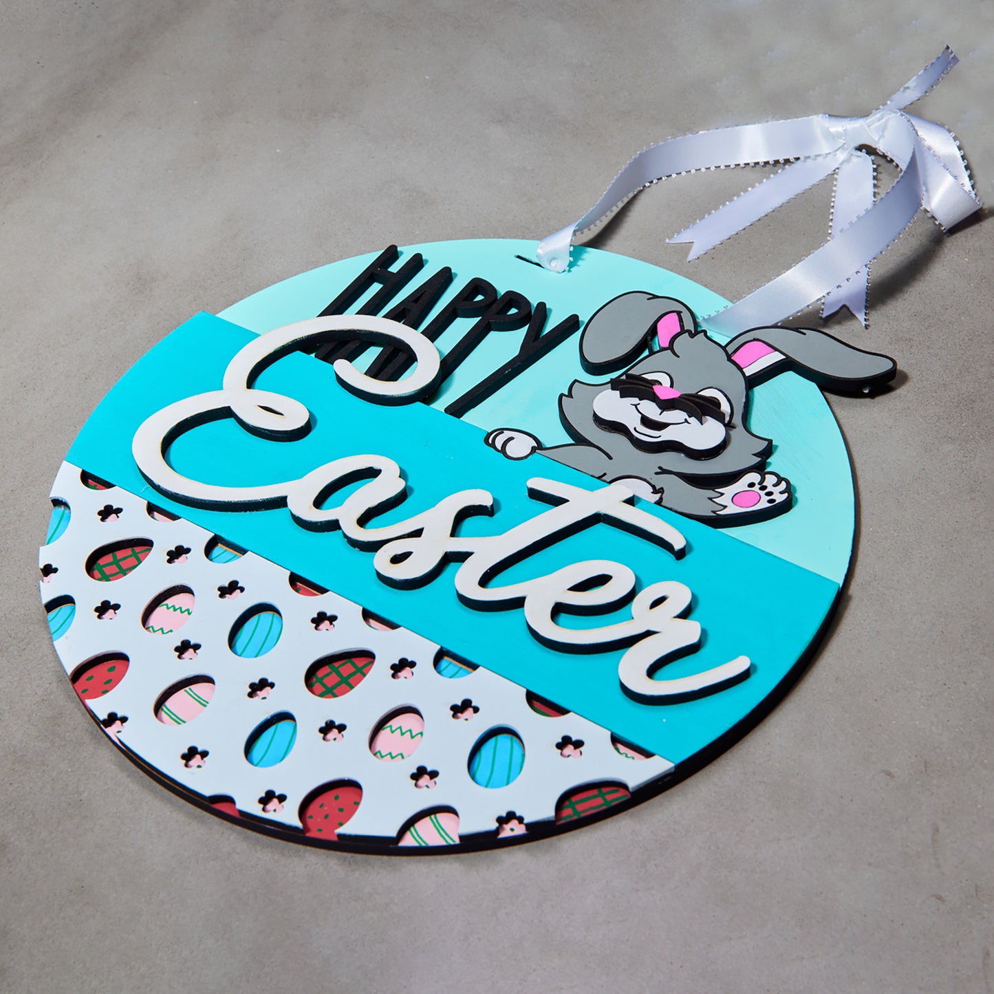 Happy Easter door sign (Blue)