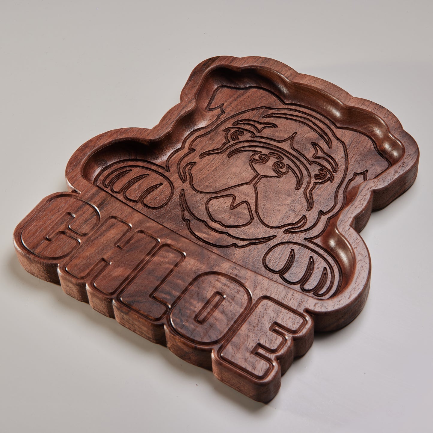 Personalizable french bulldog catch all tray