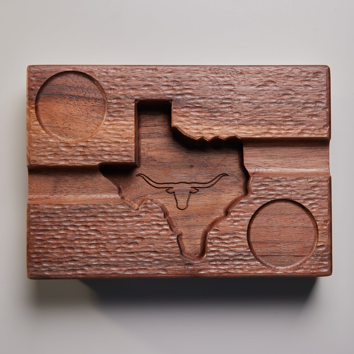 Texas cigar ashtray in walnut
