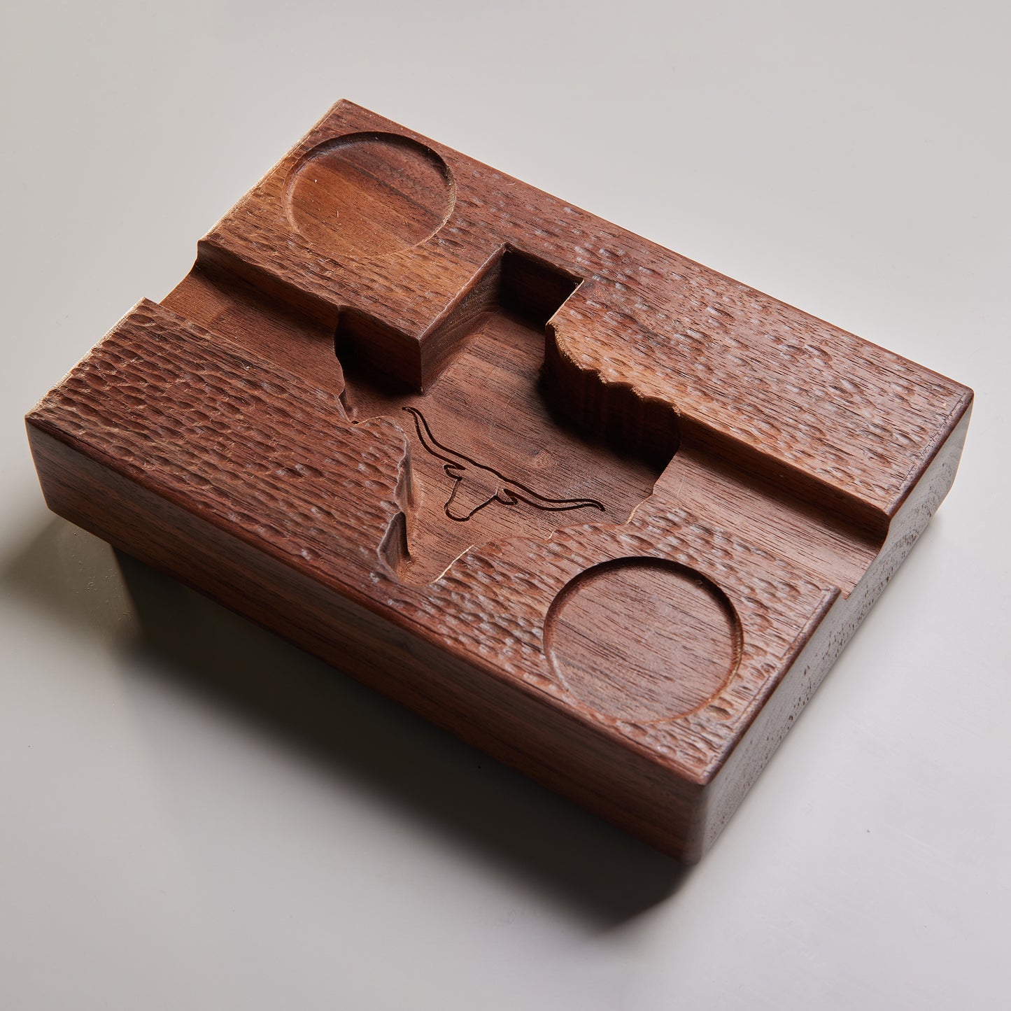 Texas cigar ashtray in walnut
