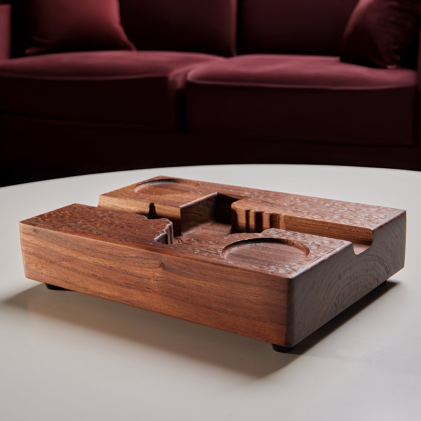 Texas cigar ashtray in walnut
