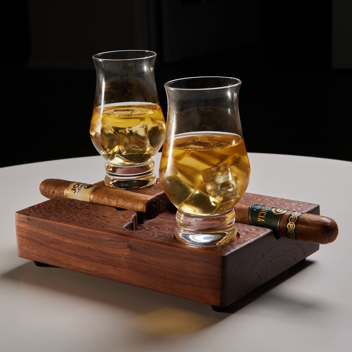 Texas cigar ashtray in walnut