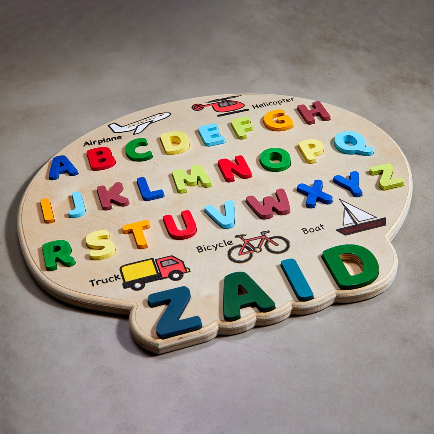 Personalized alphabet puzzle