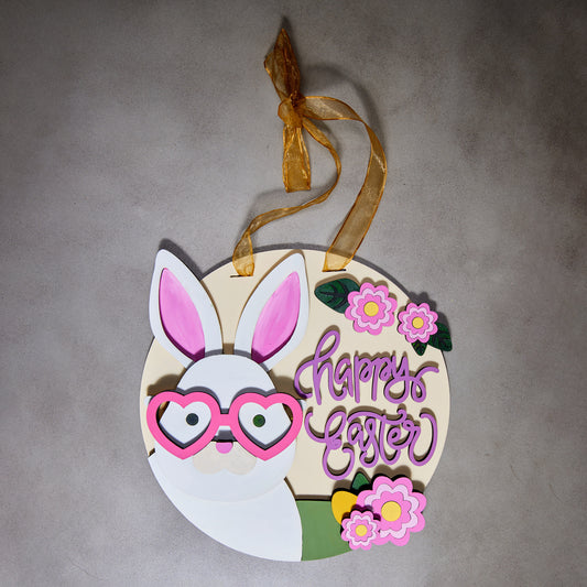 Happy Easter Door sign (Pink)