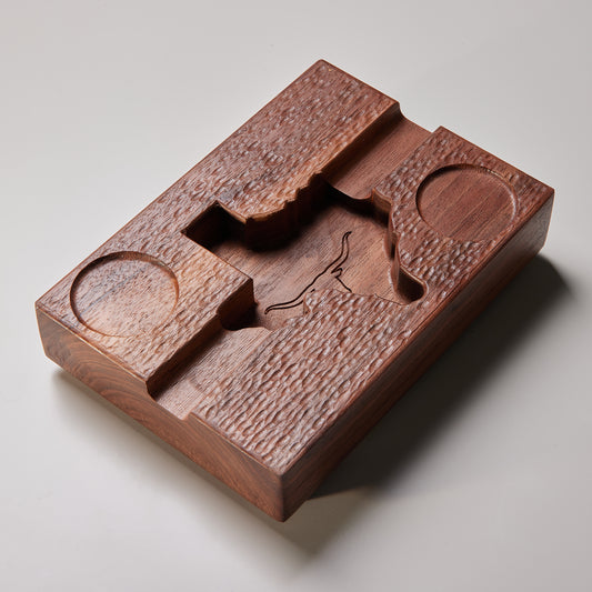 Texas cigar ashtray in walnut