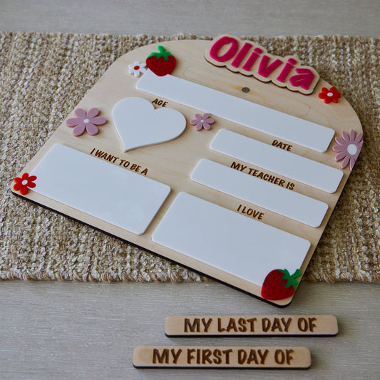 First day of school sign