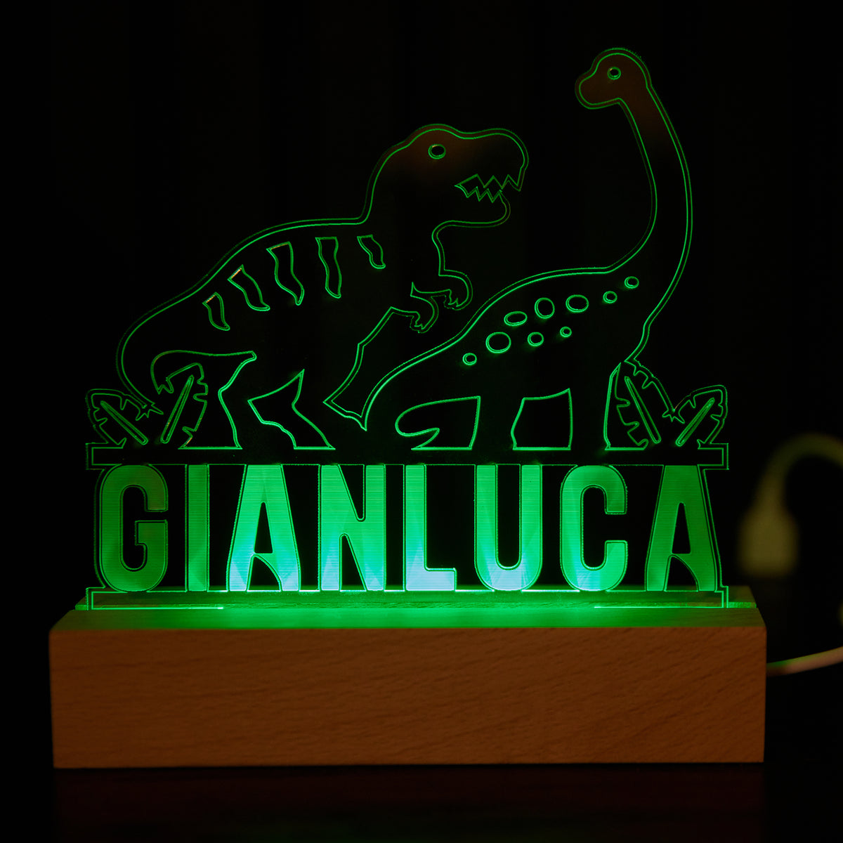 Personalized Dino LED acrylic lamp