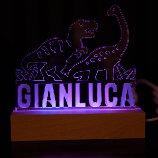 Personalized Dino LED acrylic lamp