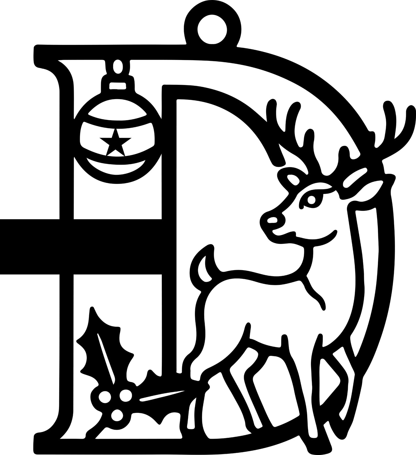 Christmas Letter Ornament