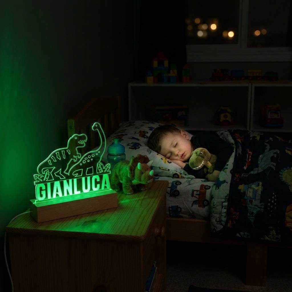 Personalized Dino LED acrylic lamp