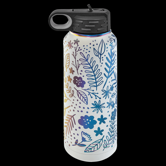Polar Camel 32 oz. White/Prism ION-Plated Water Bottle