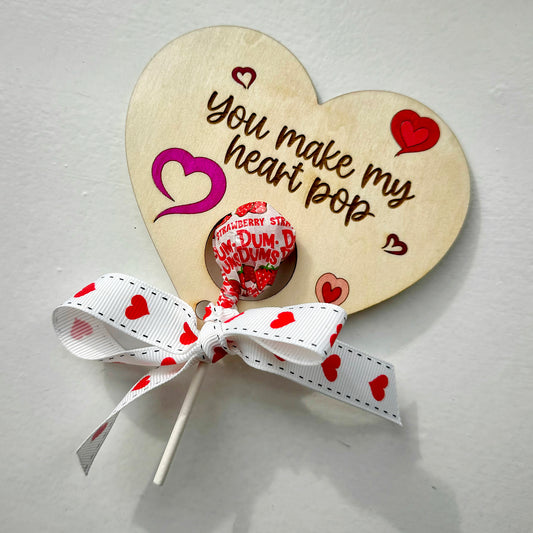 Valentine lollipop holder